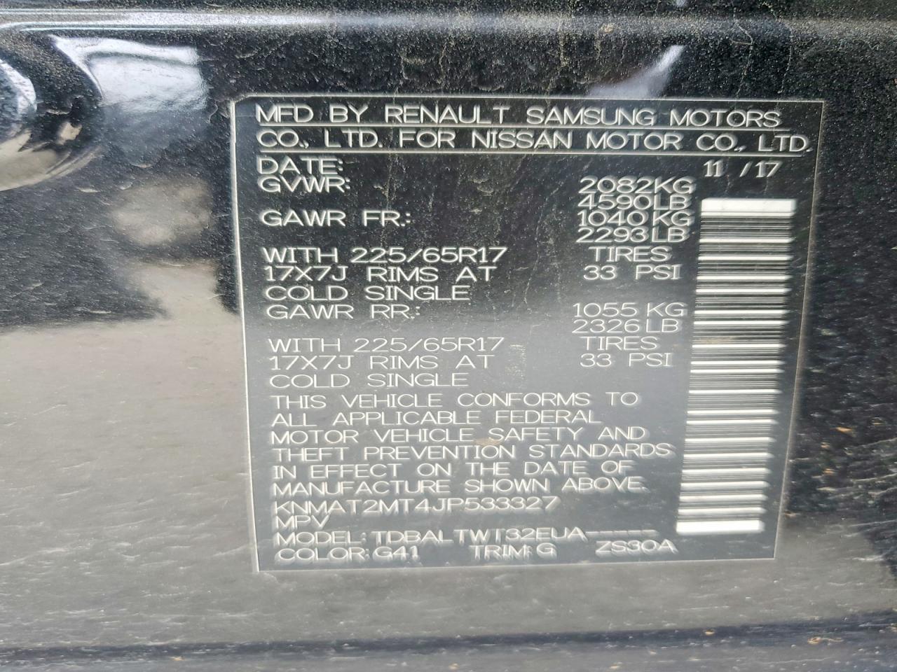 2018 NISSAN ROGUE SV photo 12