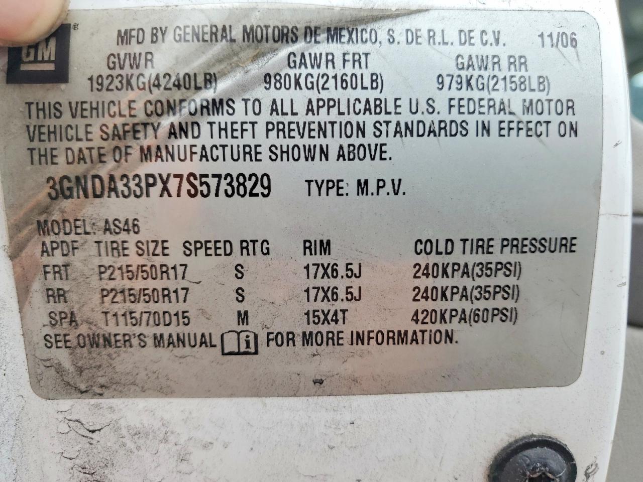 2007 CHEVROLET HHR LT photo 25