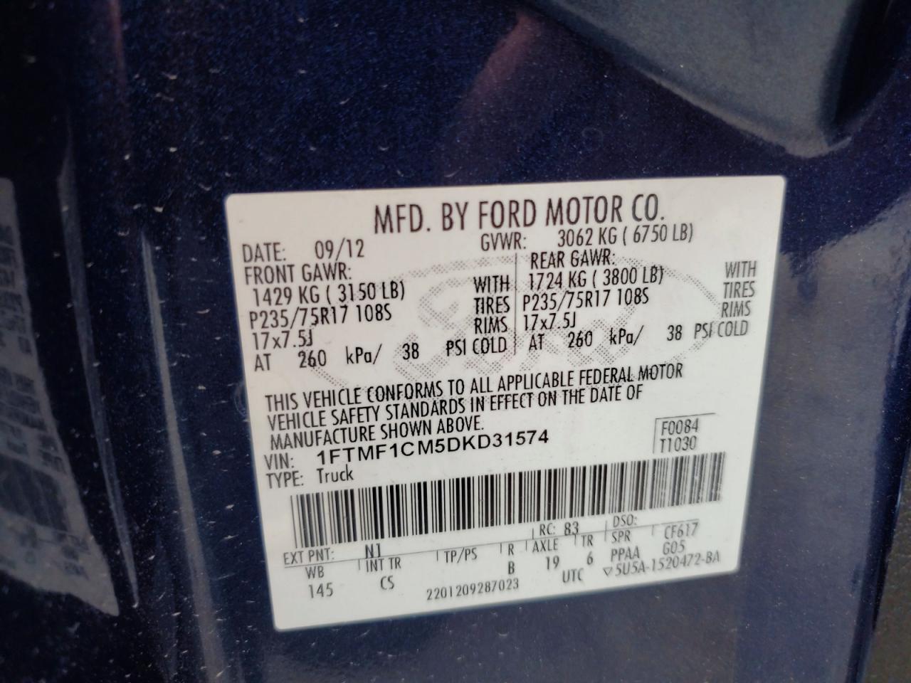 2013 FORD F150 photo 25