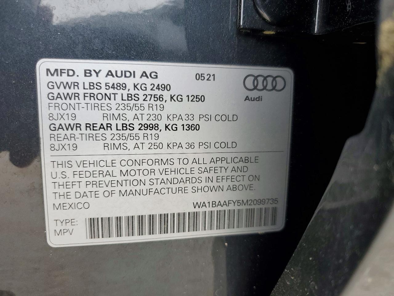 2021 AUDI Q5 PREMIUM PLUS photo 25