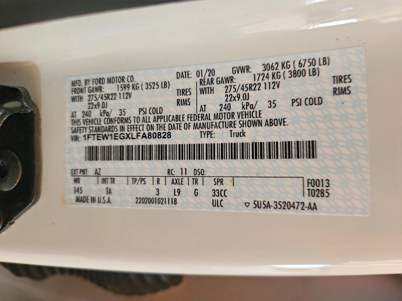 2020 FORD F150 SUPERCREW photo 23
