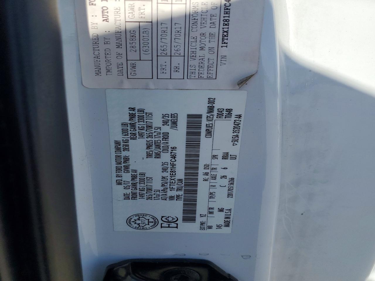 2017 FORD F150 SUPER CAB photo 23