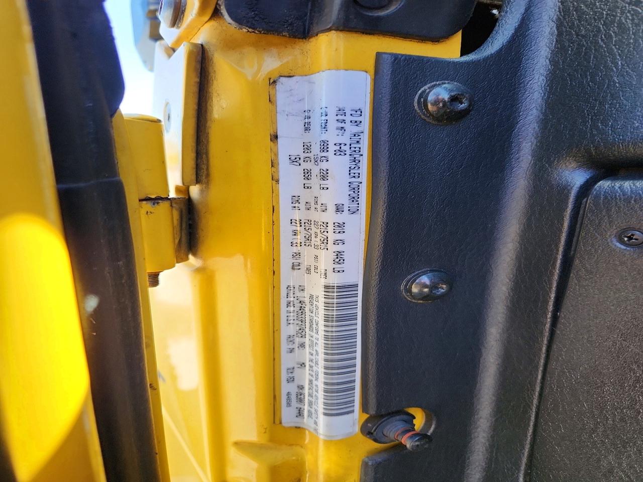 2003 JEEP WRANGLER / TJ SPORT photo 23
