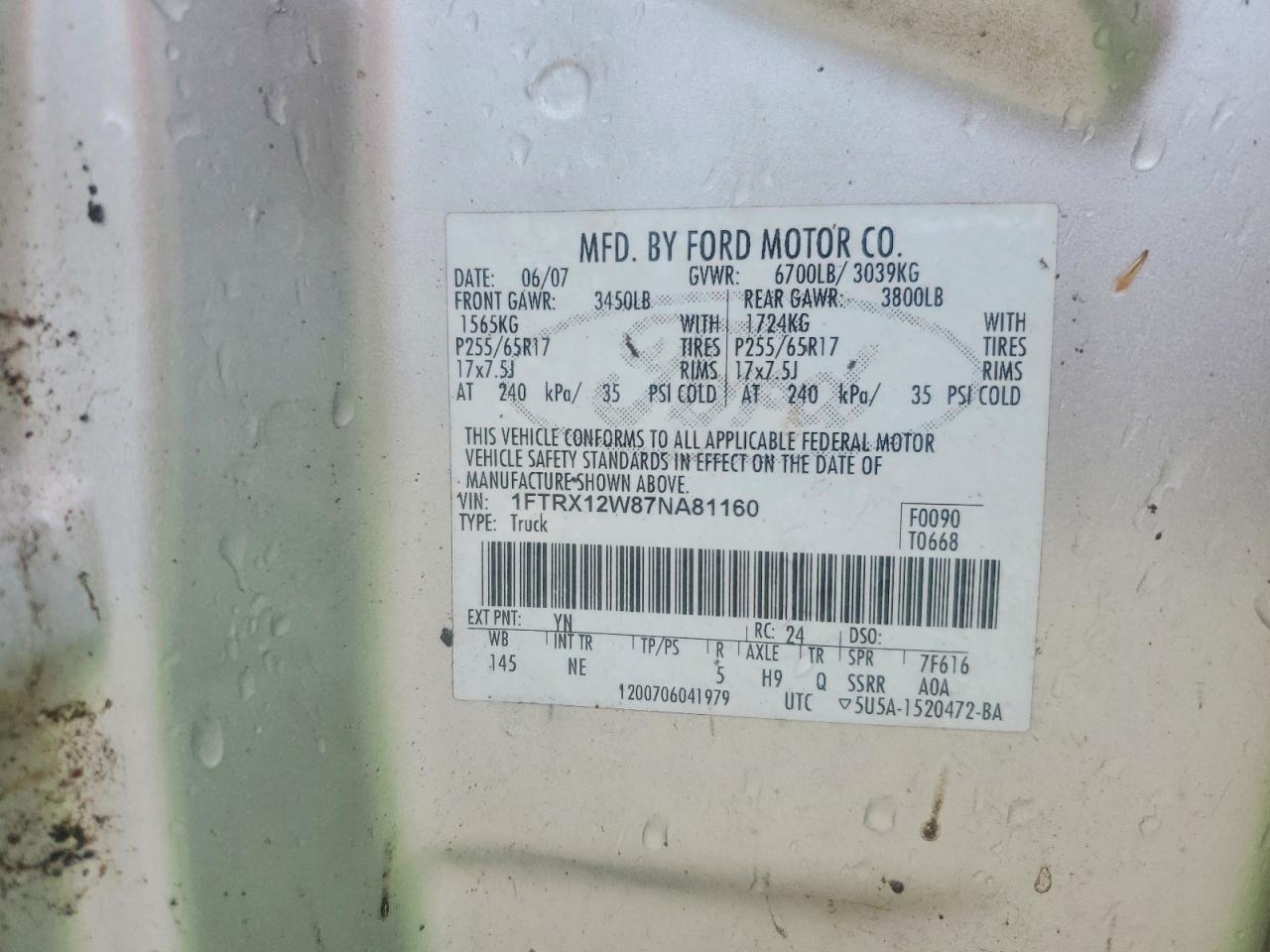 2007 FORD F150 photo 23