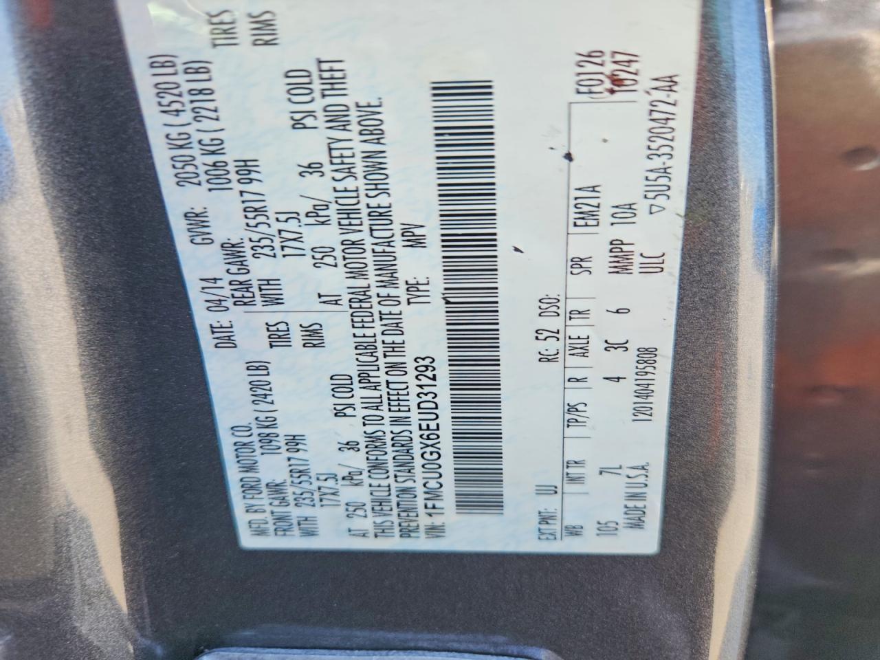 2014 FORD ESCAPE SE photo 13