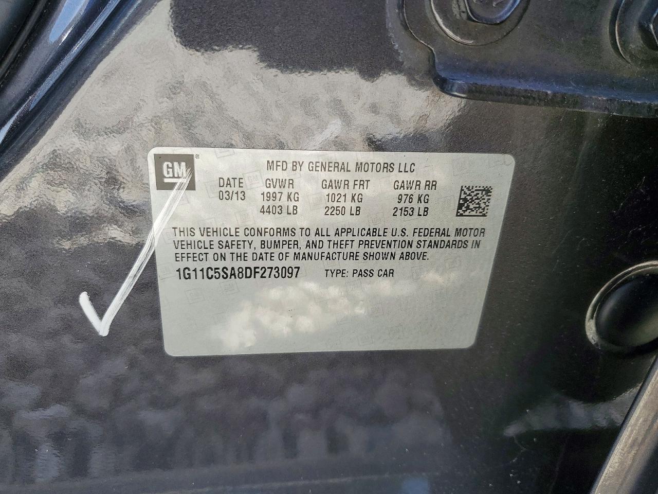 2013 CHEVROLET MALIBU 1LT photo 13