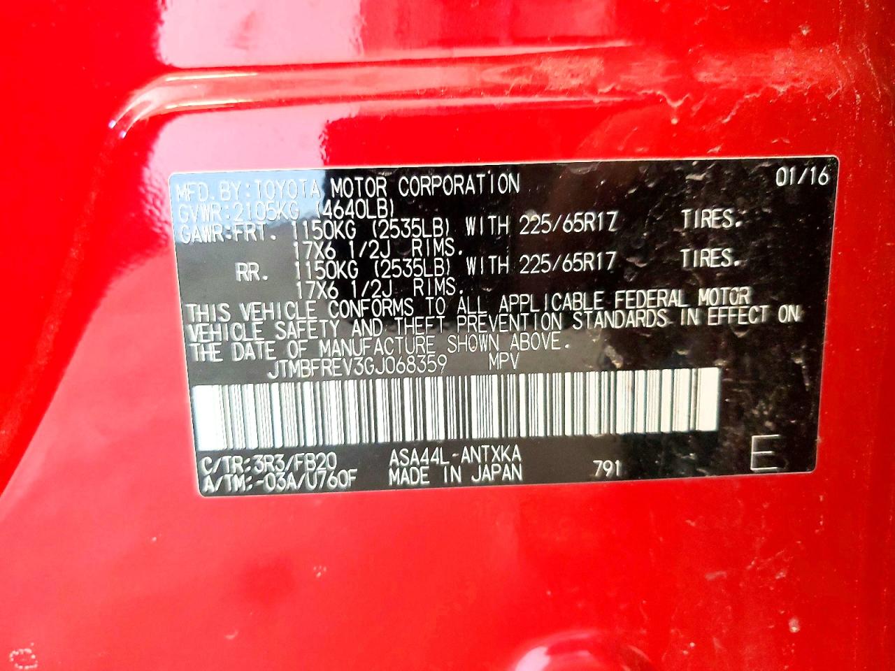2016 TOYOTA RAV4 LE photo 13