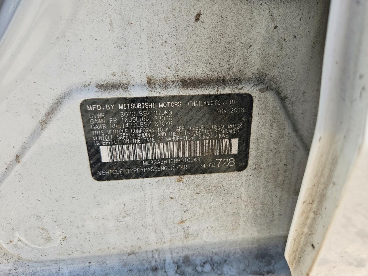 2017 MITSUBISHI MIRAGE ES photo 23
