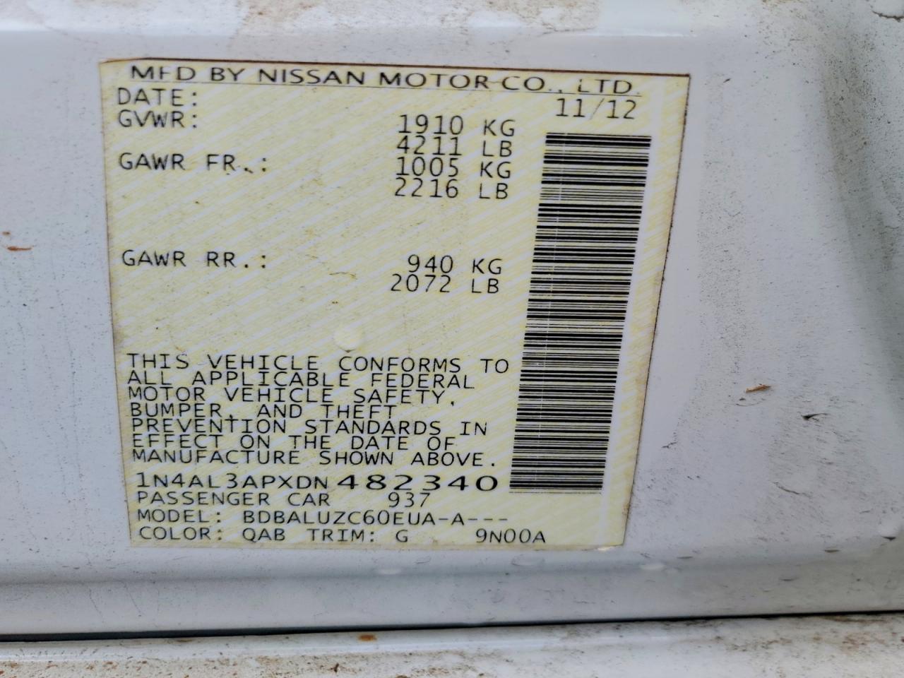 2013 NISSAN ALTIMA 2.5 photo 34