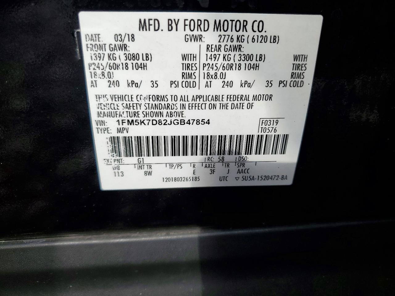 2018 FORD EXPLORER XLT photo 25