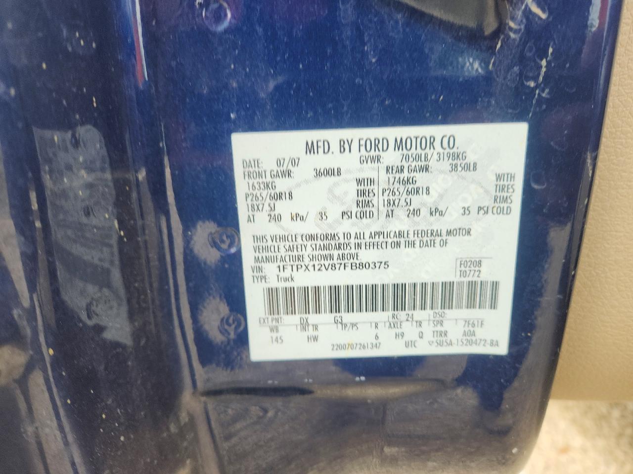 2007 FORD F150 photo 23