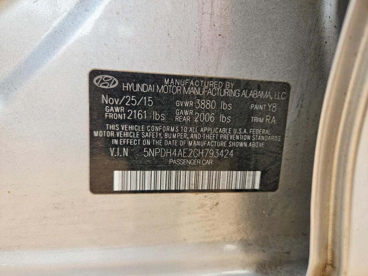 2016 HYUNDAI ELANTRA SE photo 34