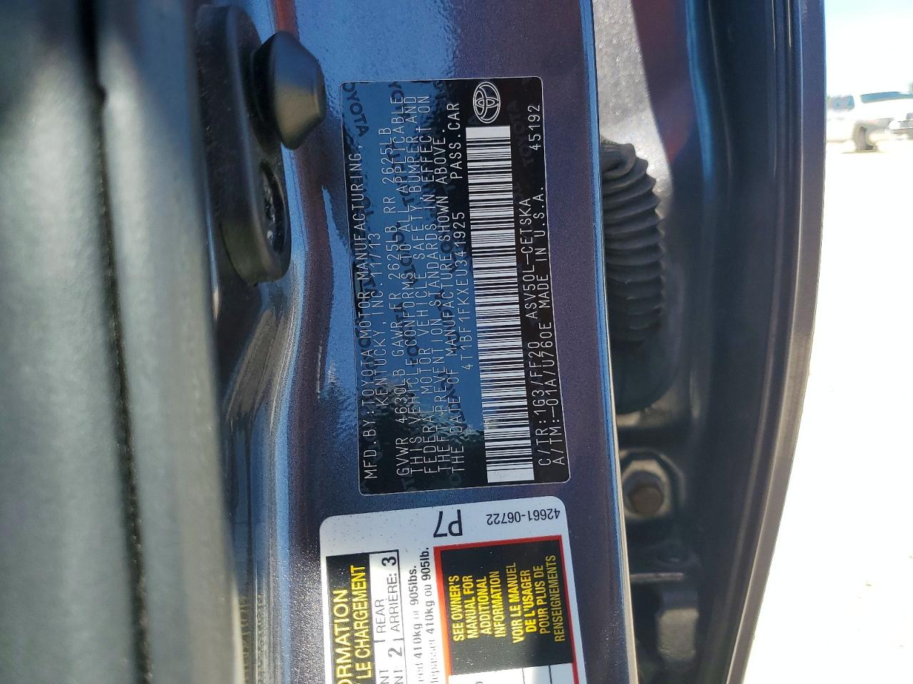 2014 TOYOTA CAMRY SE photo 23