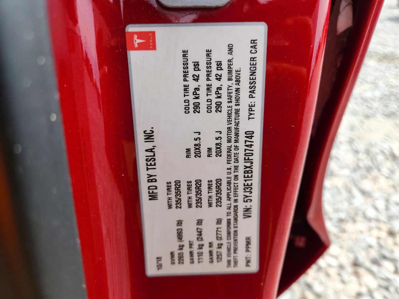 2018 TESLA MODEL 3 photo 34