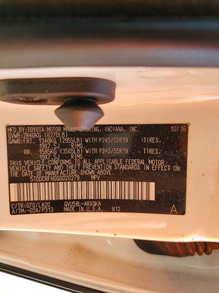 2016 TOYOTA HIGHLANDER HYBRID LIMITED PLATINUM photo 37
