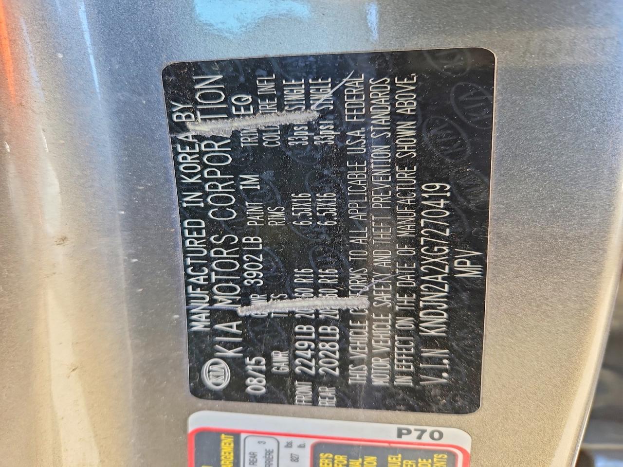 2016 KIA SOUL BASE photo 34