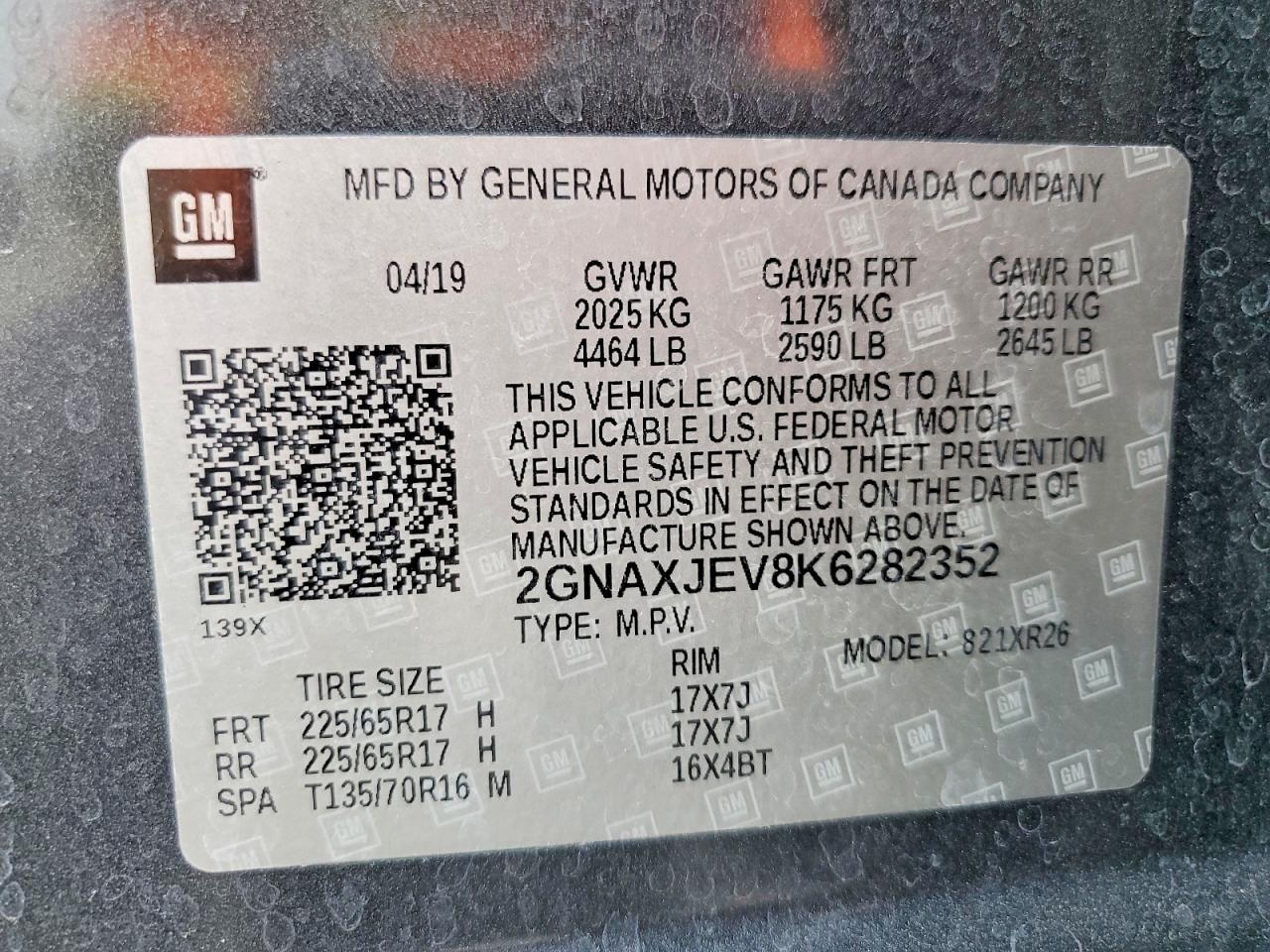 2019 CHEVROLET EQUINOX LT photo 27
