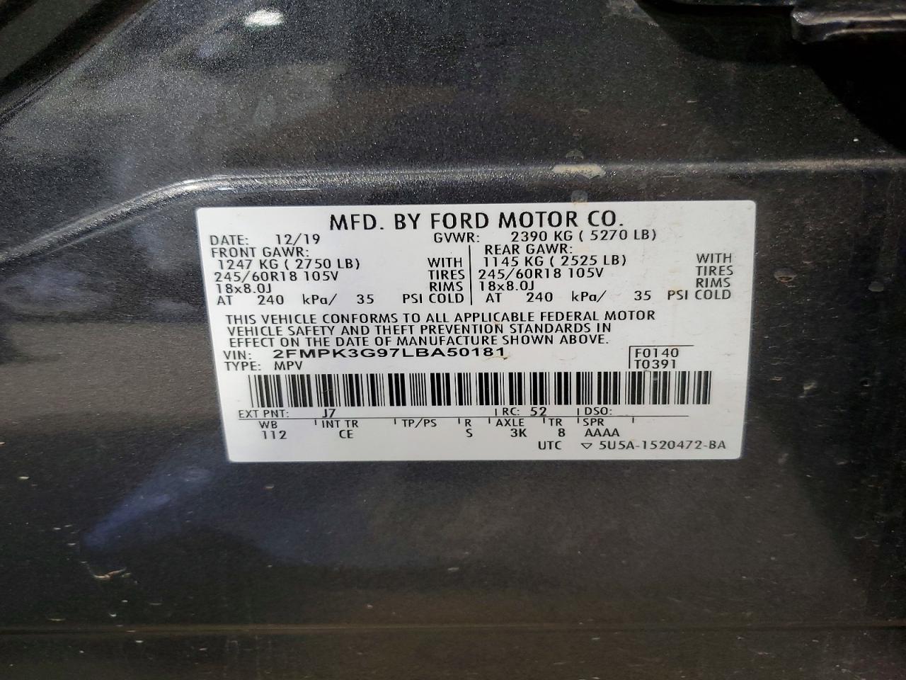 2020 FORD EDGE SE photo 27