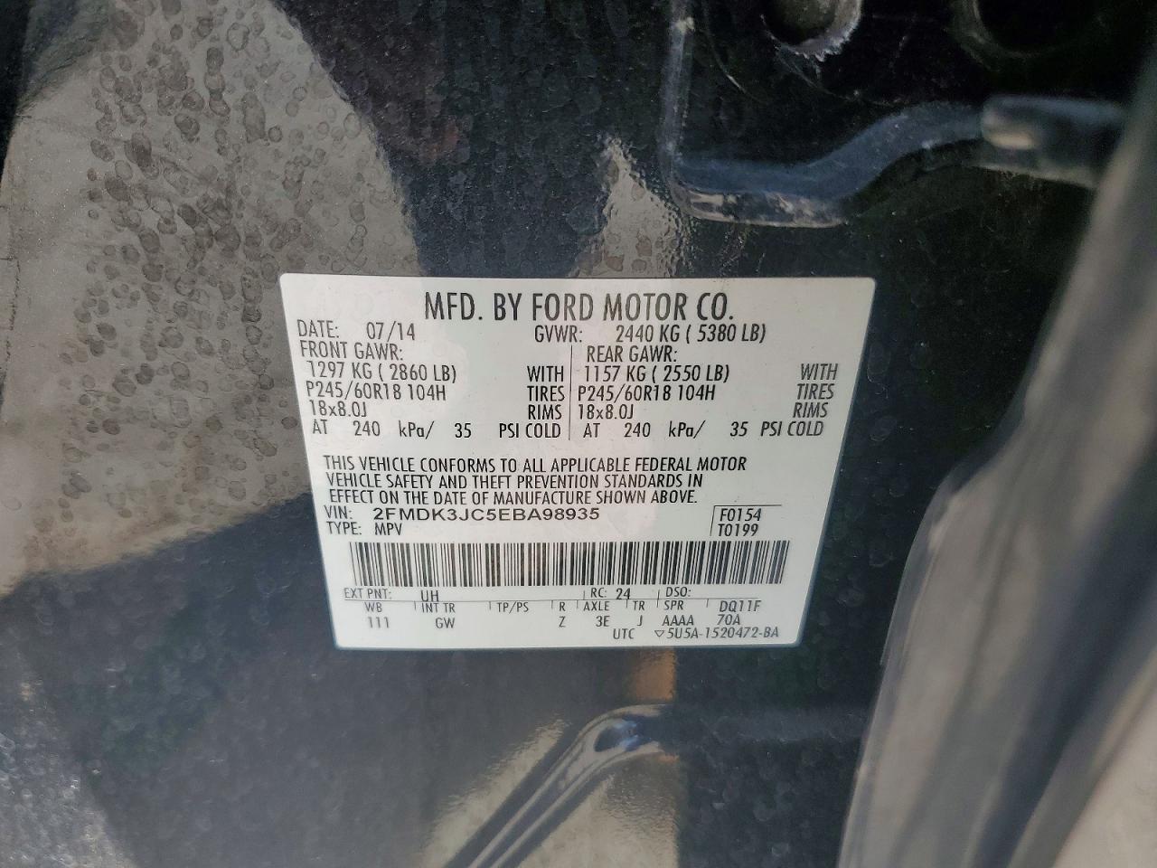 2014 FORD EDGE SEL photo 23