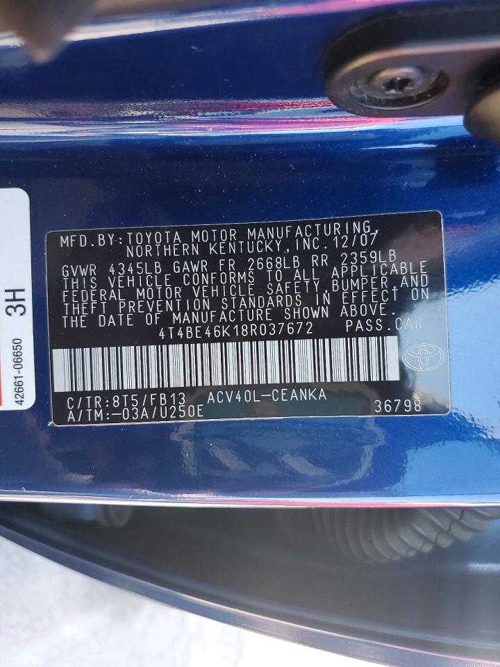 2008 TOYOTA CAMRY LE photo 23