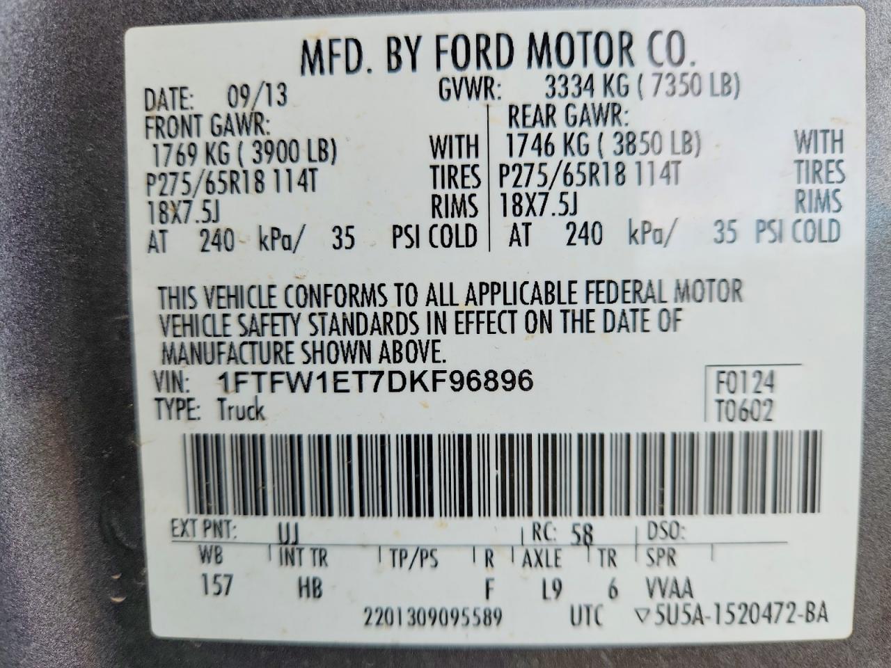 2013 FORD F150 SUPERCREW photo 25