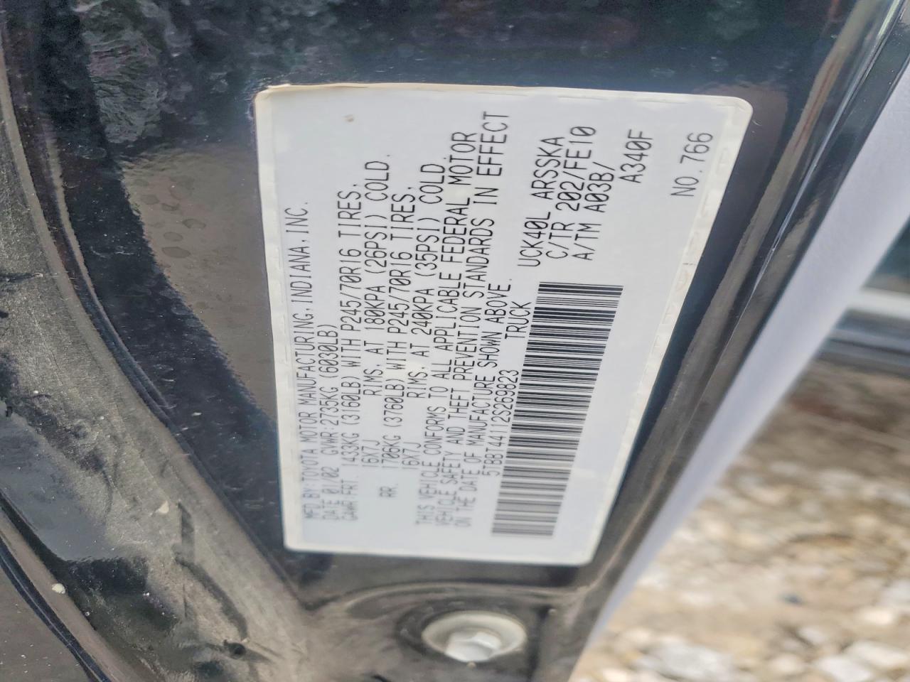 2002 TOYOTA TUNDRA SR5 V8 photo 12