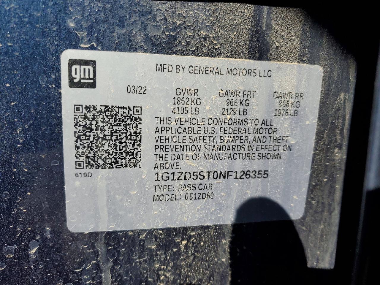 2022 CHEVROLET MALIBU LT photo 23