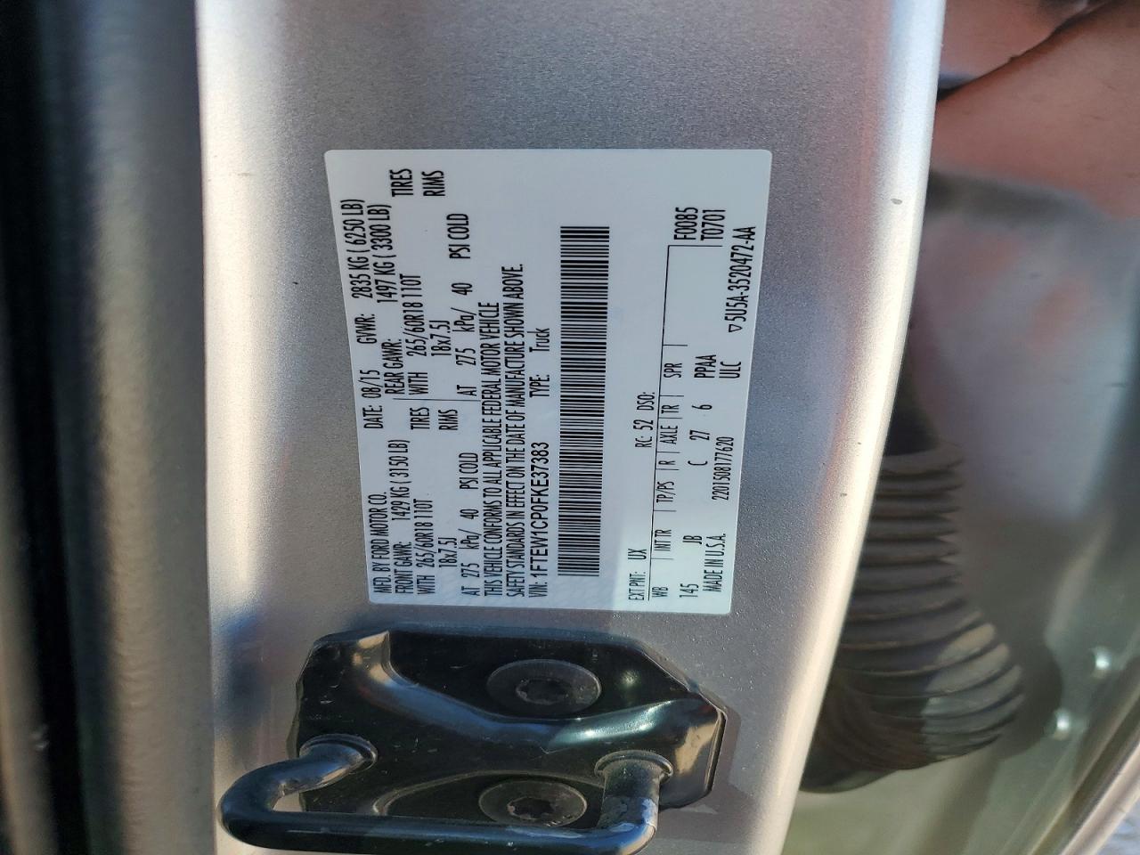 2015 FORD F150 SUPERCREW photo 34