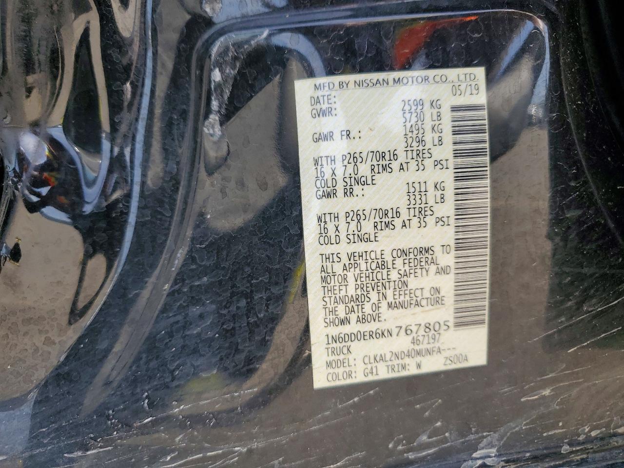 2019 NISSAN FRONTIER SV photo 12