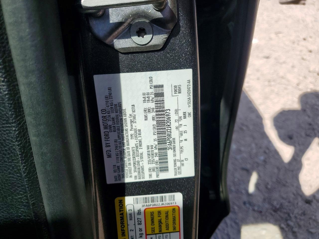 2018 FORD FUSION TITANIUM photo 23