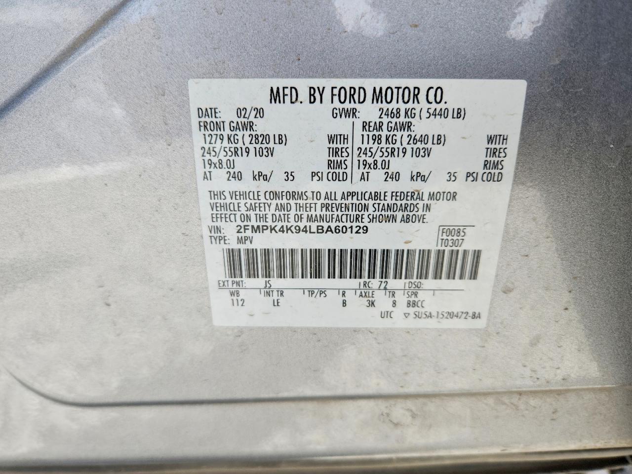 2020 FORD EDGE TITANIUM photo 13