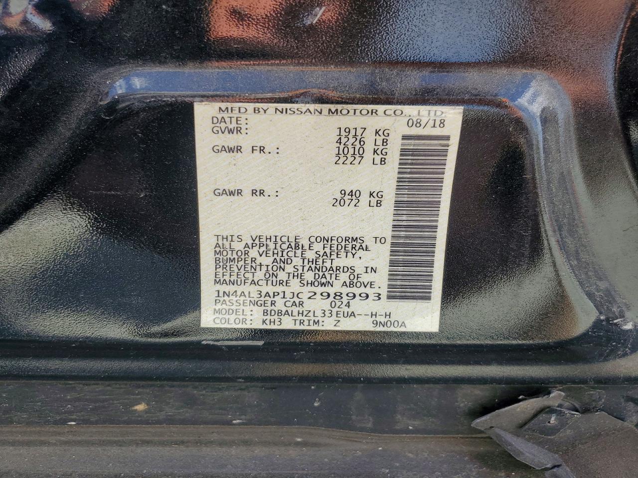 2018 NISSAN ALTIMA 2.5 SR photo 23