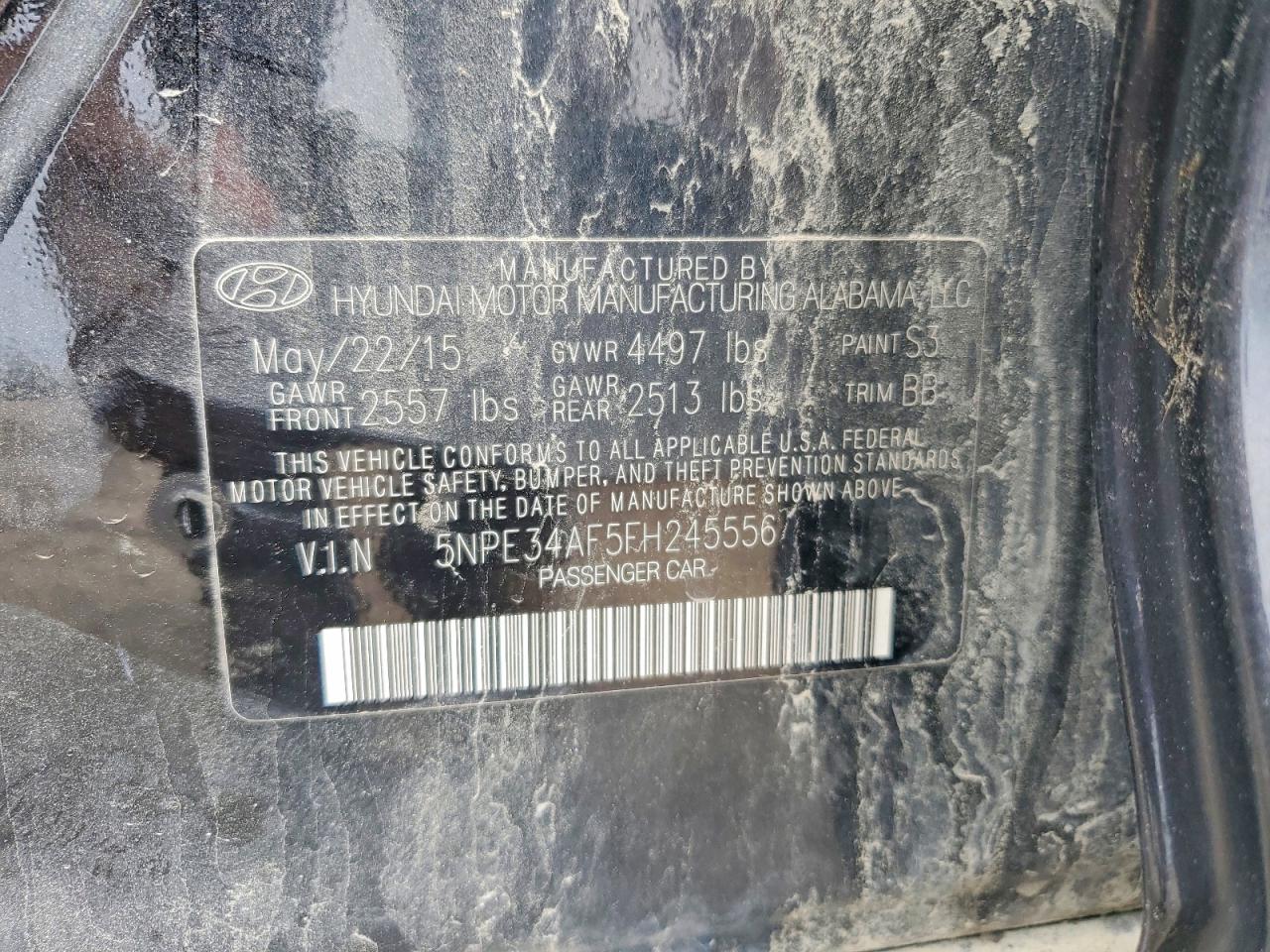 2015 HYUNDAI SONATA SPORT photo 25