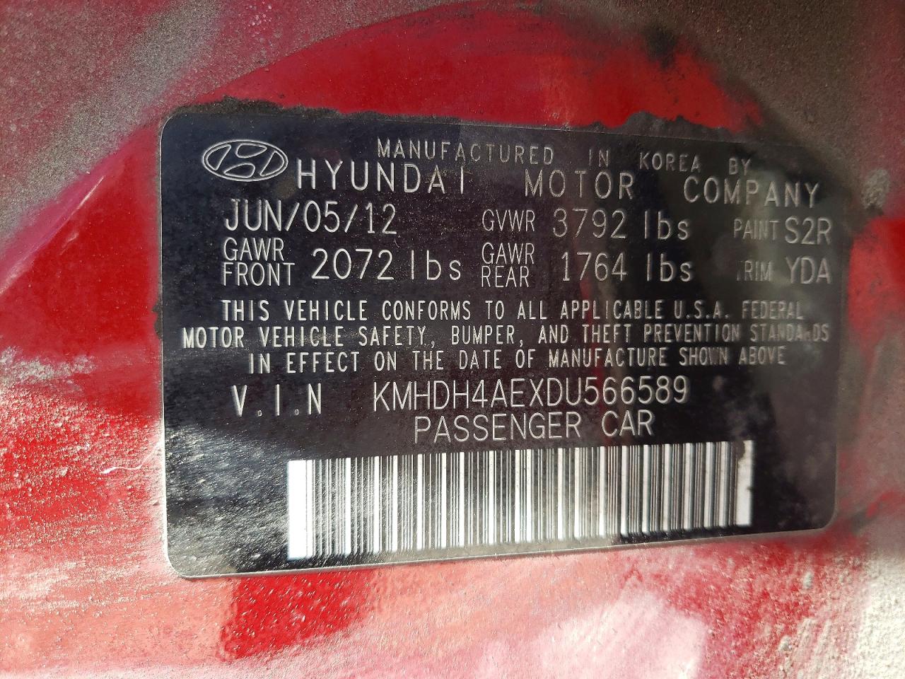 2013 HYUNDAI ELANTRA GLS photo 34