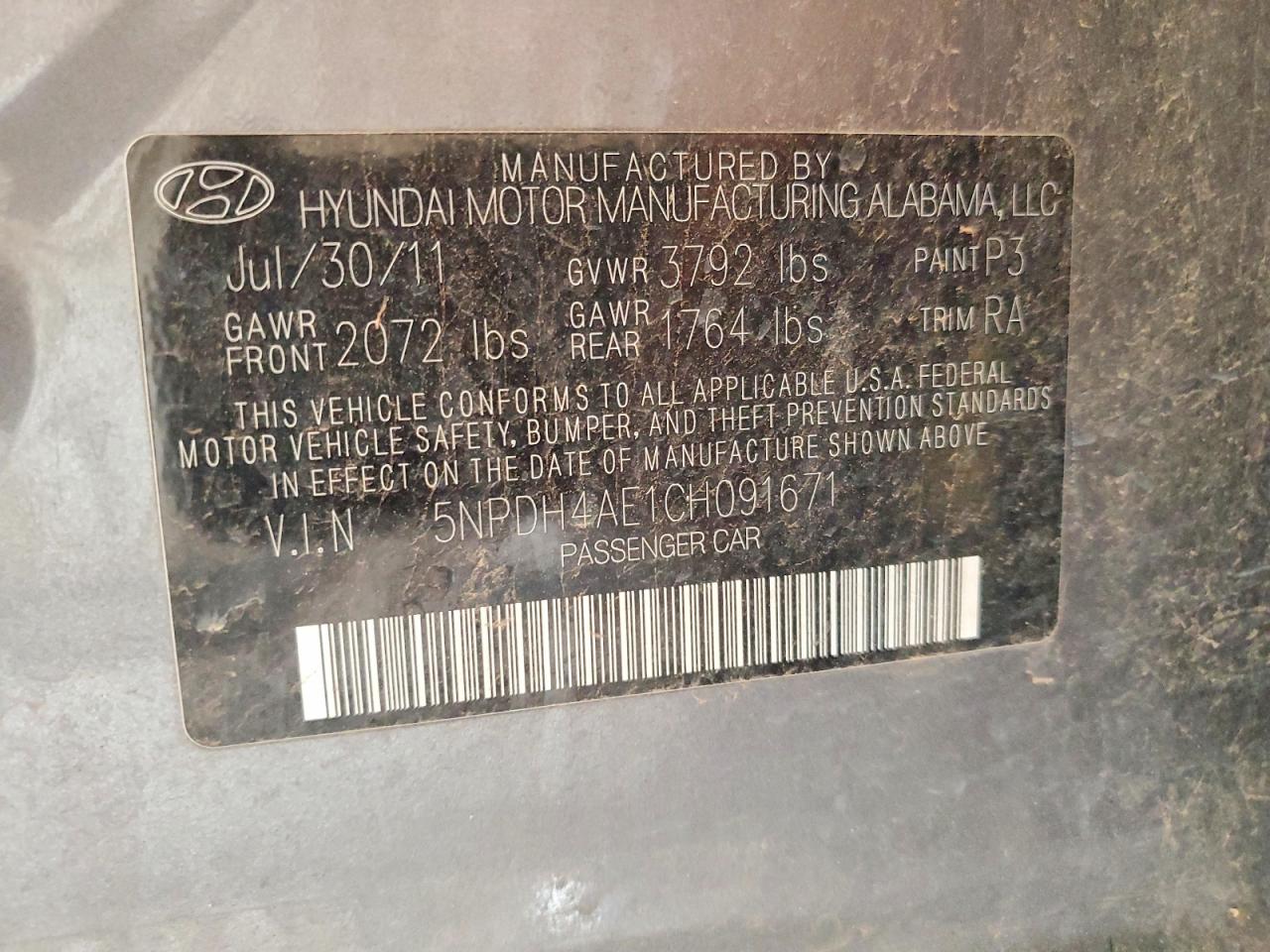 2012 HYUNDAI ELANTRA LIMITED photo 34