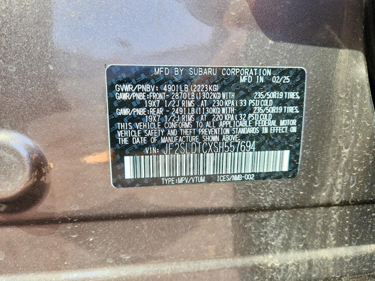 2025 SUBARU FORESTER TOURING photo 25