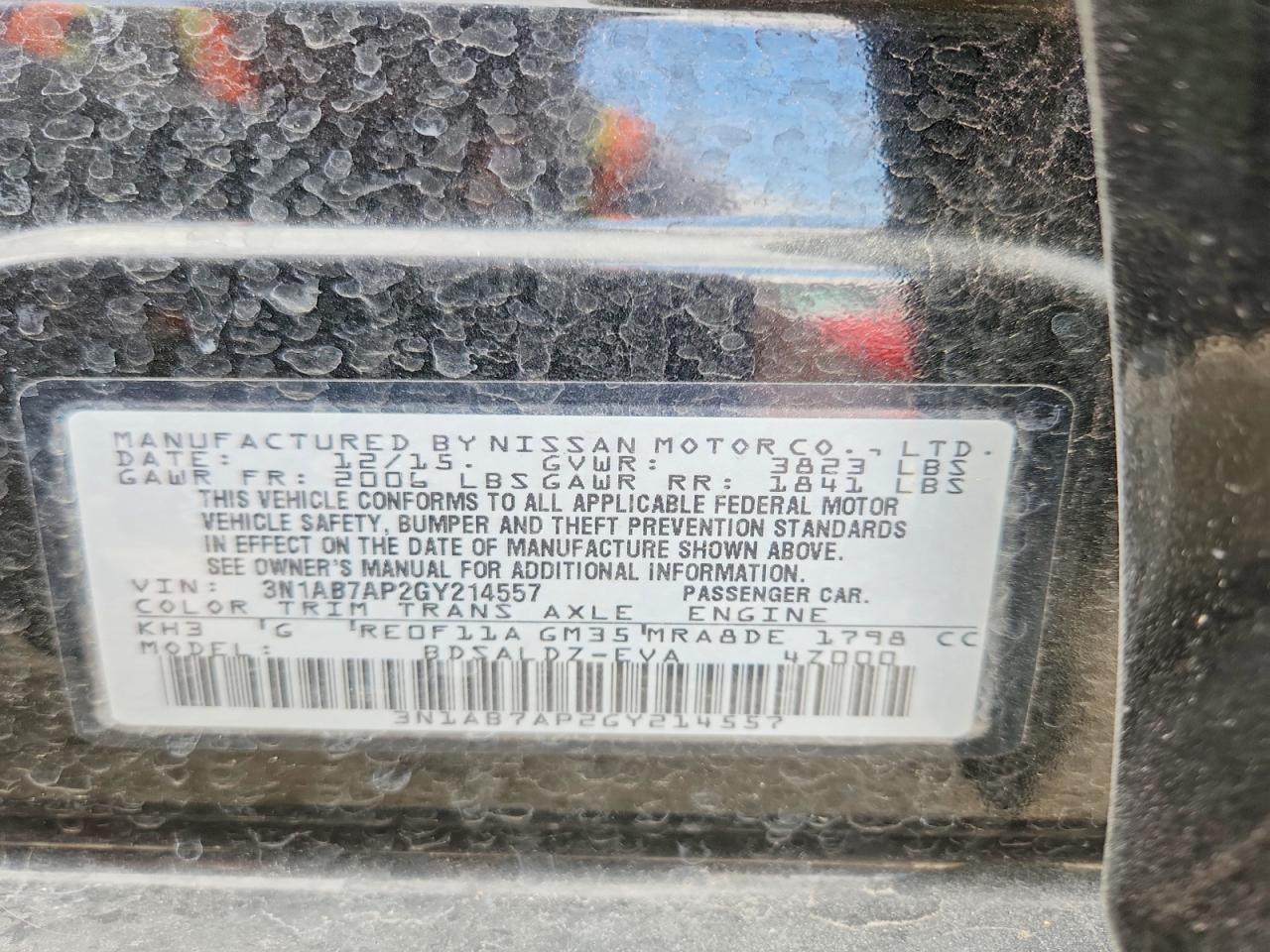 2016 NISSAN SENTRA SV photo 23