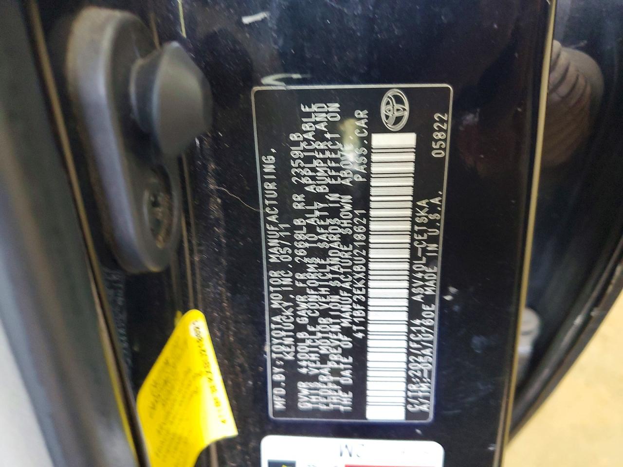 2011 TOYOTA CAMRY SE photo 23