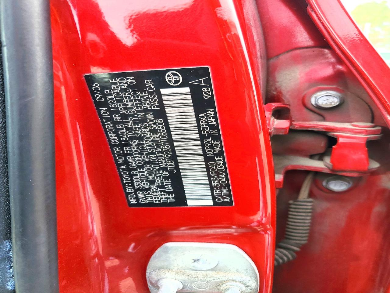 2007 TOYOTA YARIS BASE photo 23
