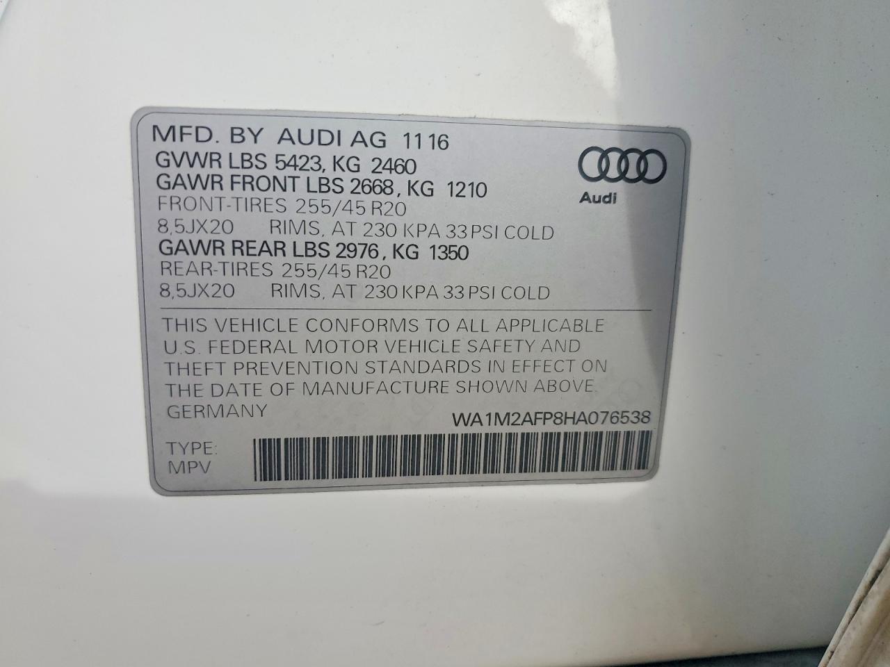 2017 AUDI Q5 PREMIUM PLUS photo 25