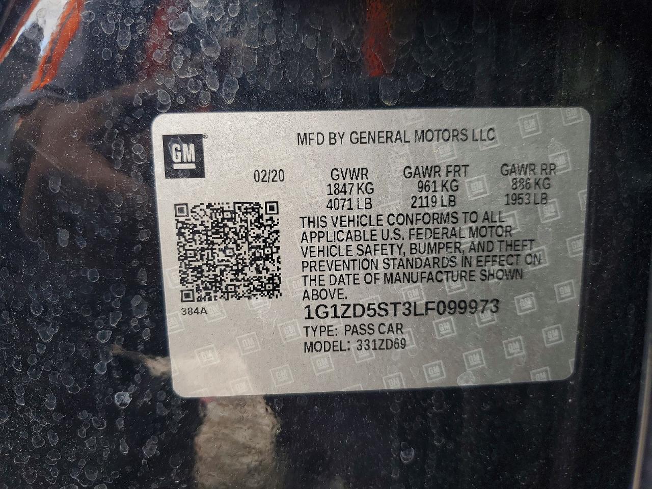 2020 CHEVROLET MALIBU LT photo 34