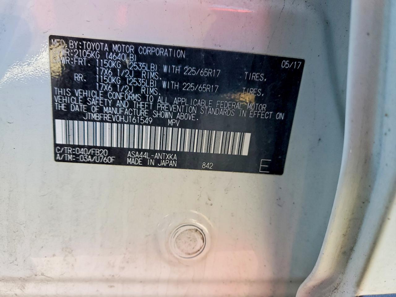 2017 TOYOTA RAV4 LE photo 37
