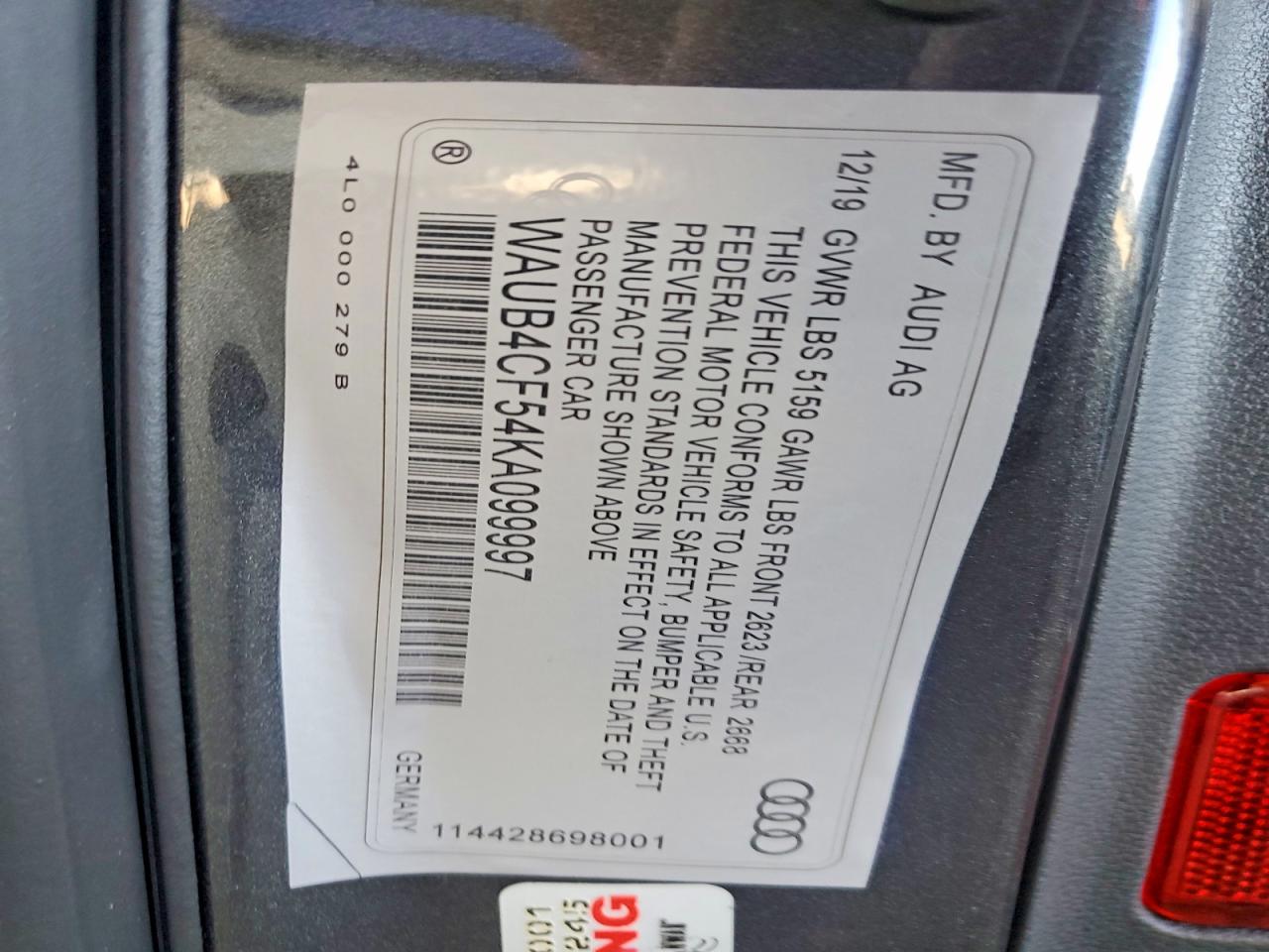 2019 AUDI S5 PREMIUM PLUS photo 12