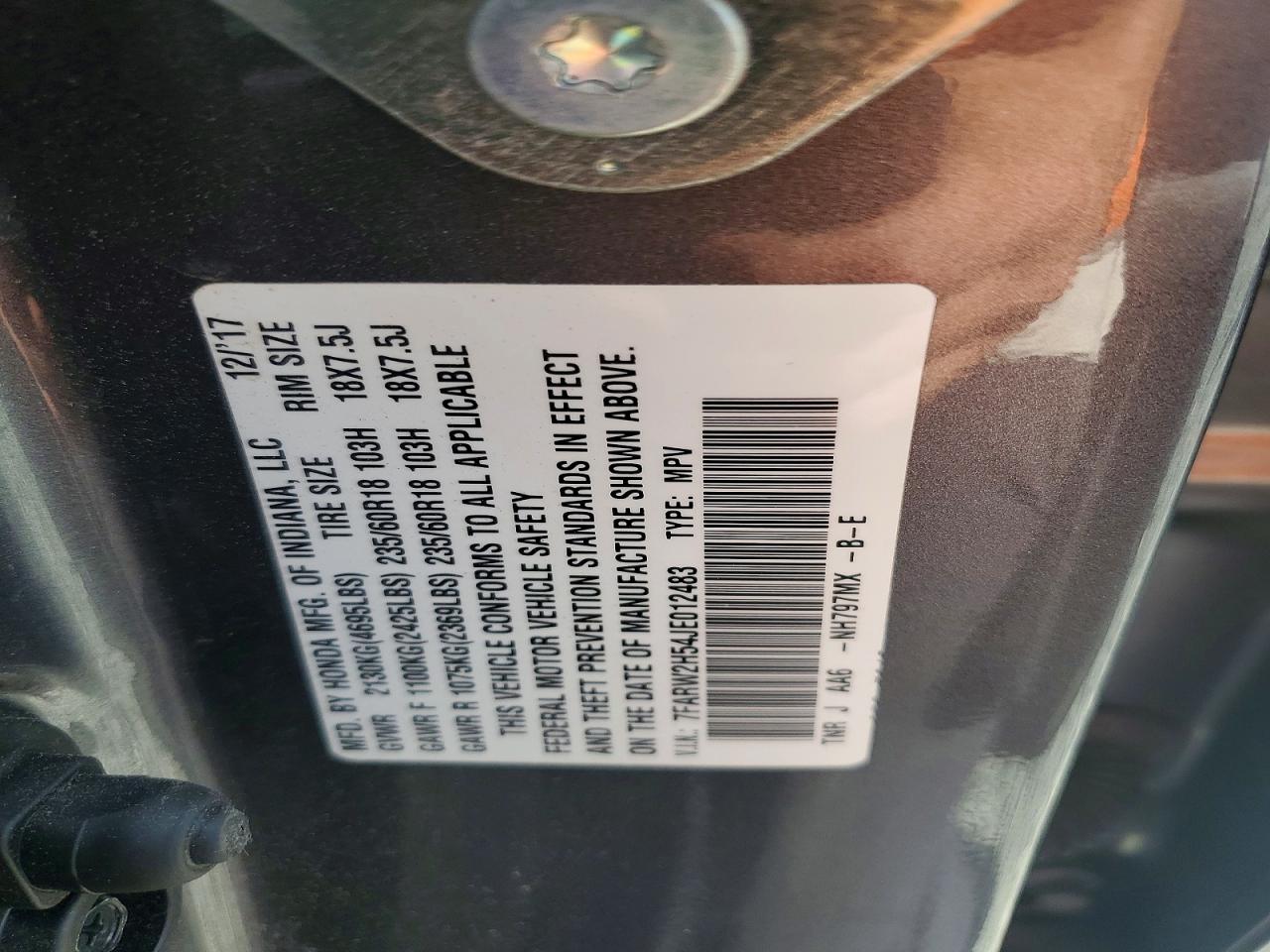 2018 HONDA CR-V EX photo 37