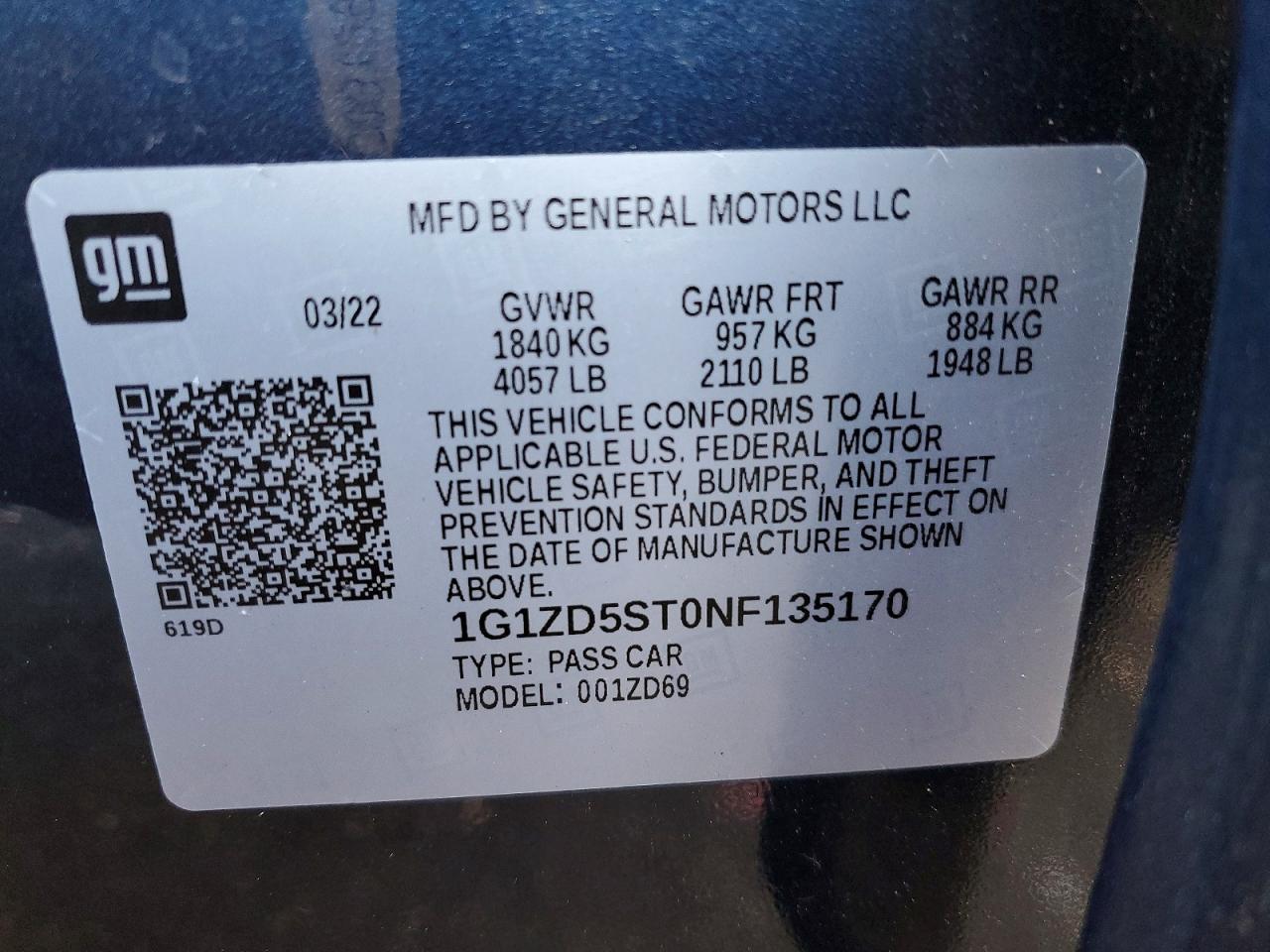 2022 CHEVROLET MALIBU LT photo 23
