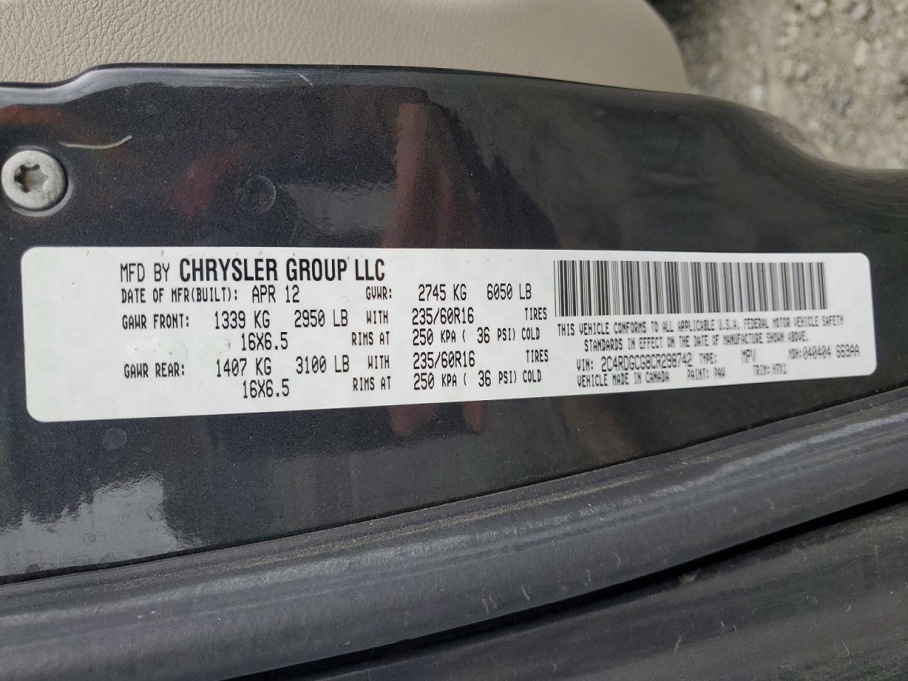 2012 DODGE GRAND CARAVAN SXT photo 37
