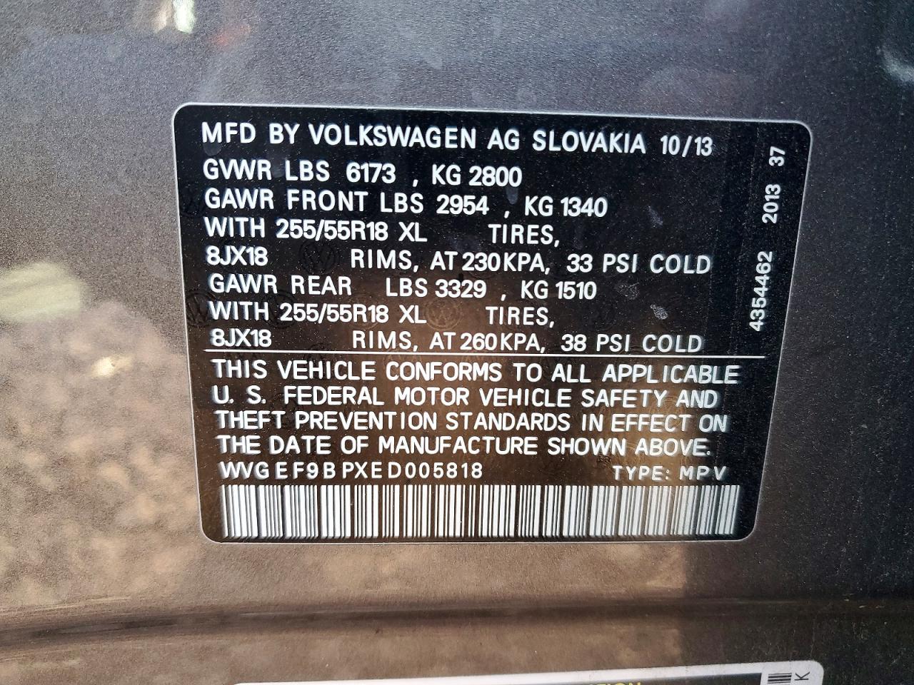 2014 VOLKSWAGEN TOUAREG V6 photo 25