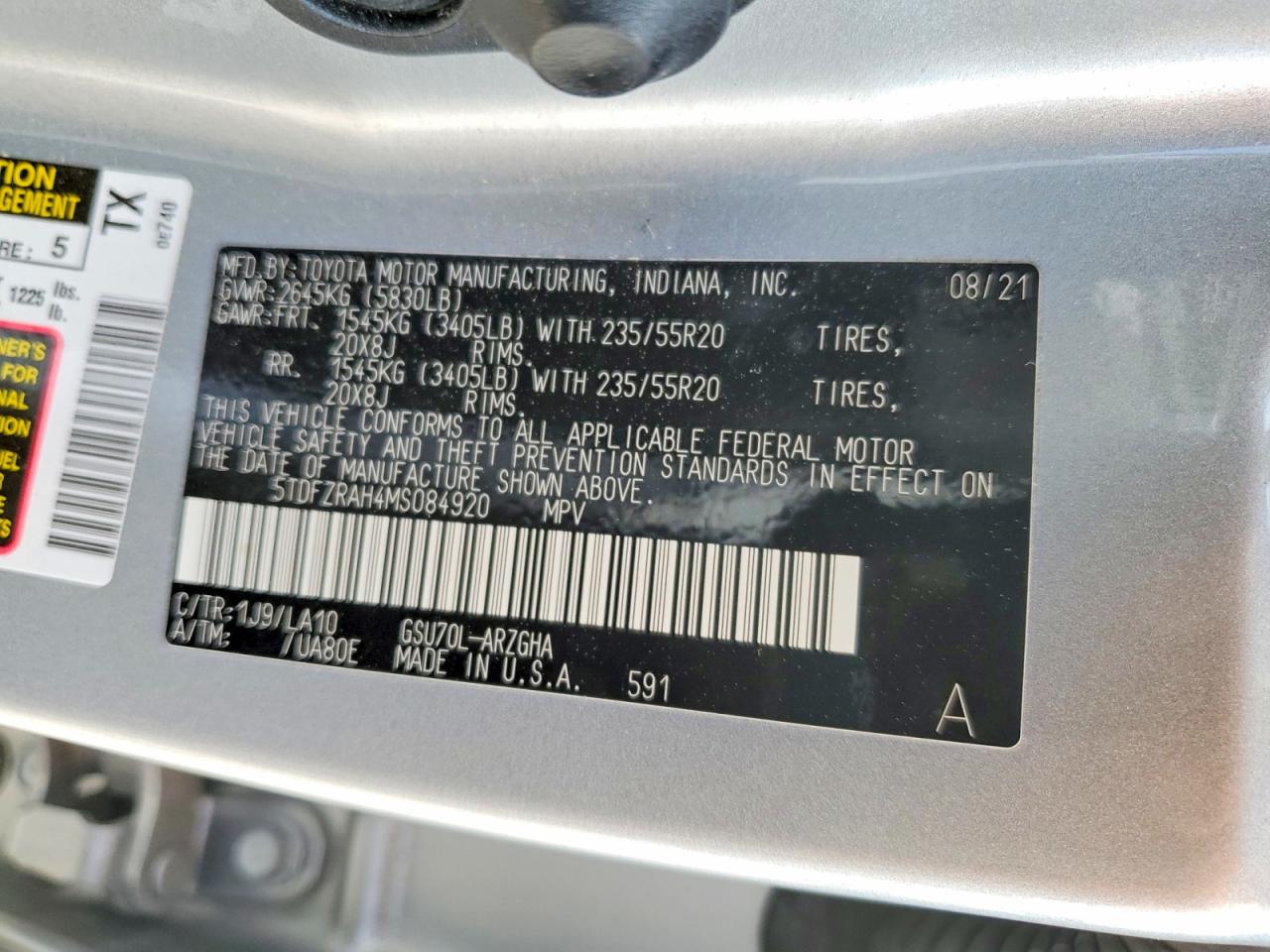 2021 TOYOTA HIGHLANDER PLATINUM photo 37