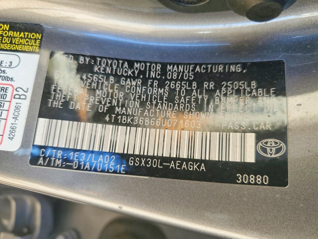 2006 TOYOTA AVALON XLS photo 25
