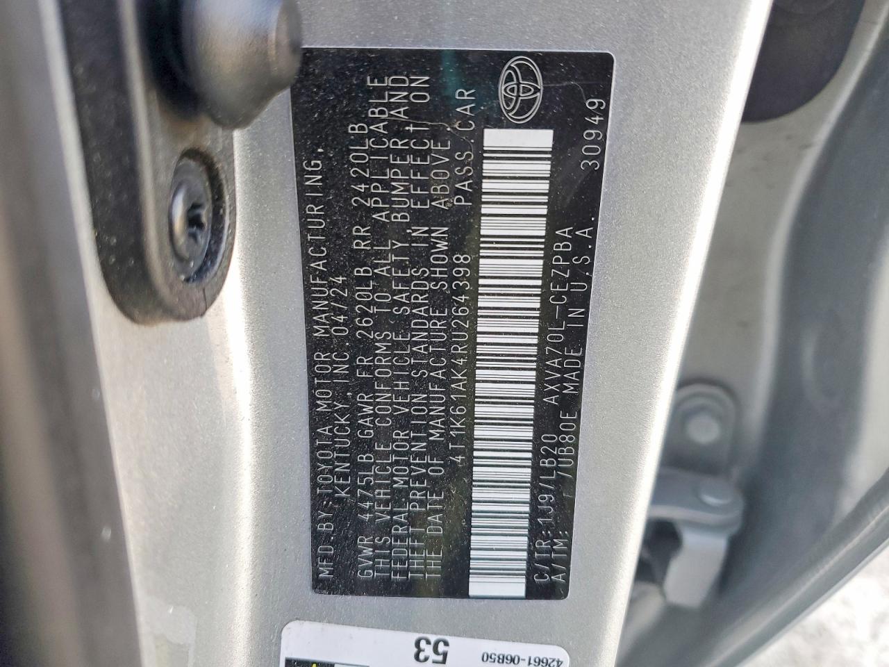 2024 TOYOTA CAMRY XSE photo 23